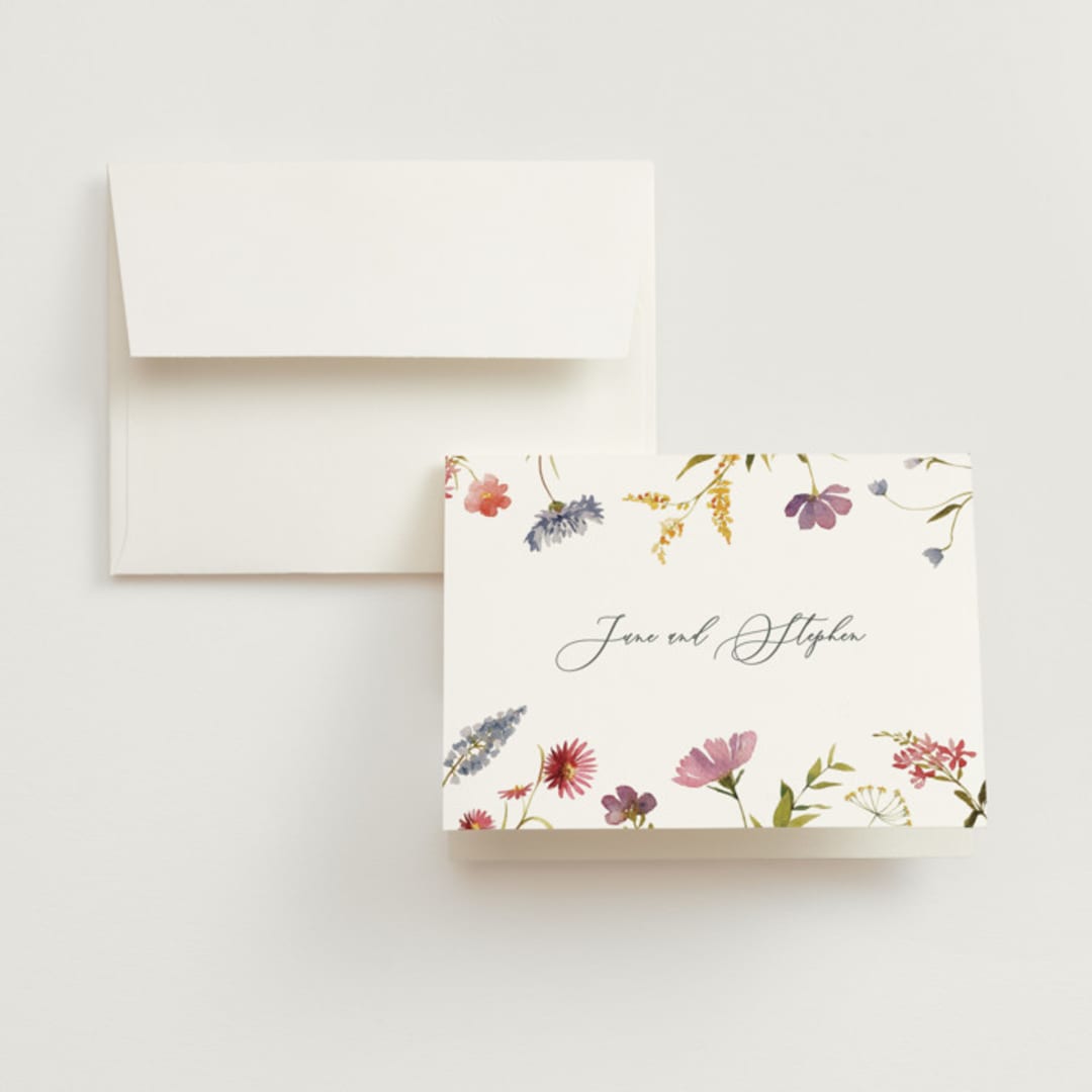 "Untied" - Wedding Thank You Cards in Sherbert by Erin Hodges - Front