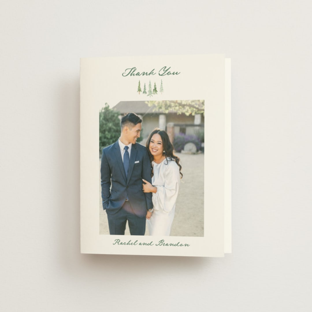 "Plain Air" - Wedding Thank You Cards in Meadow by Petra Kern - Front