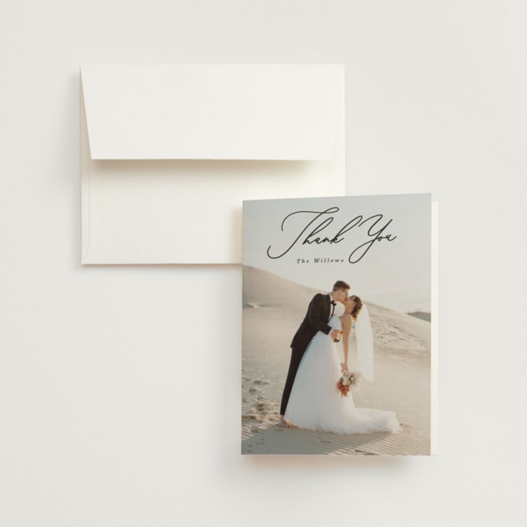 "Ocean Vibes" - Wedding Thank You Cards in Sky by Marina Onoprienko - Front