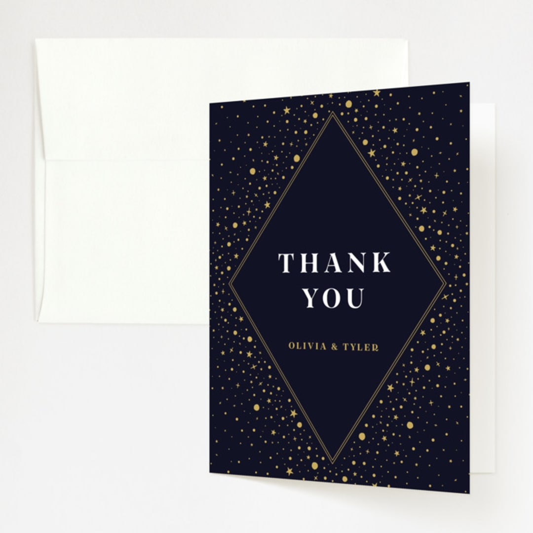 "Magical Day" - Wedding Thank You Cards in Navy by katrina gem - Front