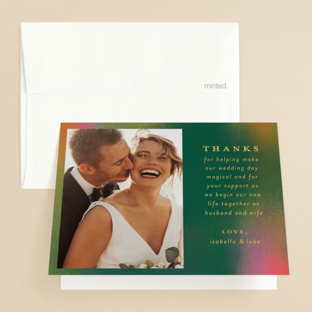 "Forest Love" - Wedding Thank You Cards in Forest by Simona Camp - Front