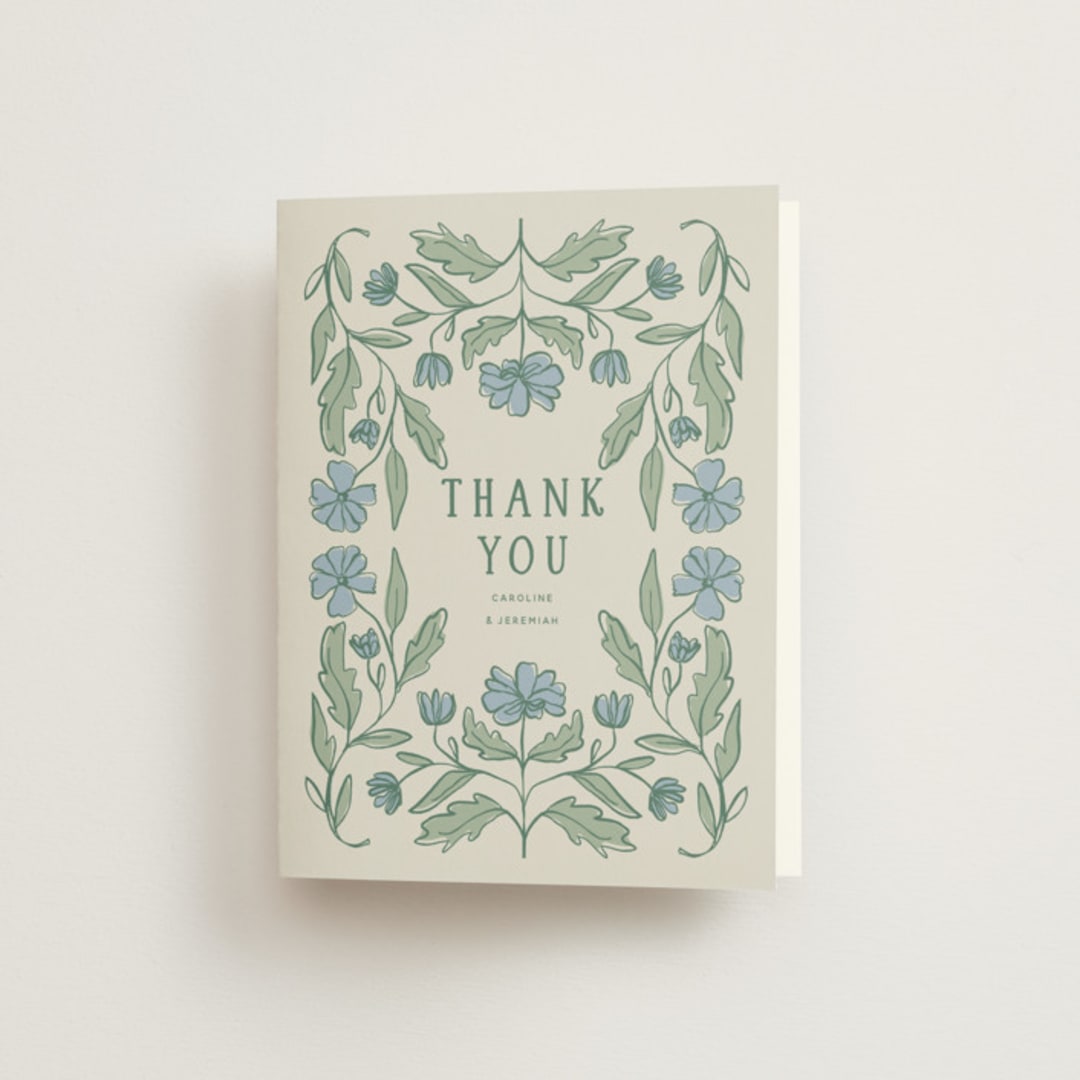 "Botanical" - Wedding Thank You Cards in Garden by Kelly Watkins - Front