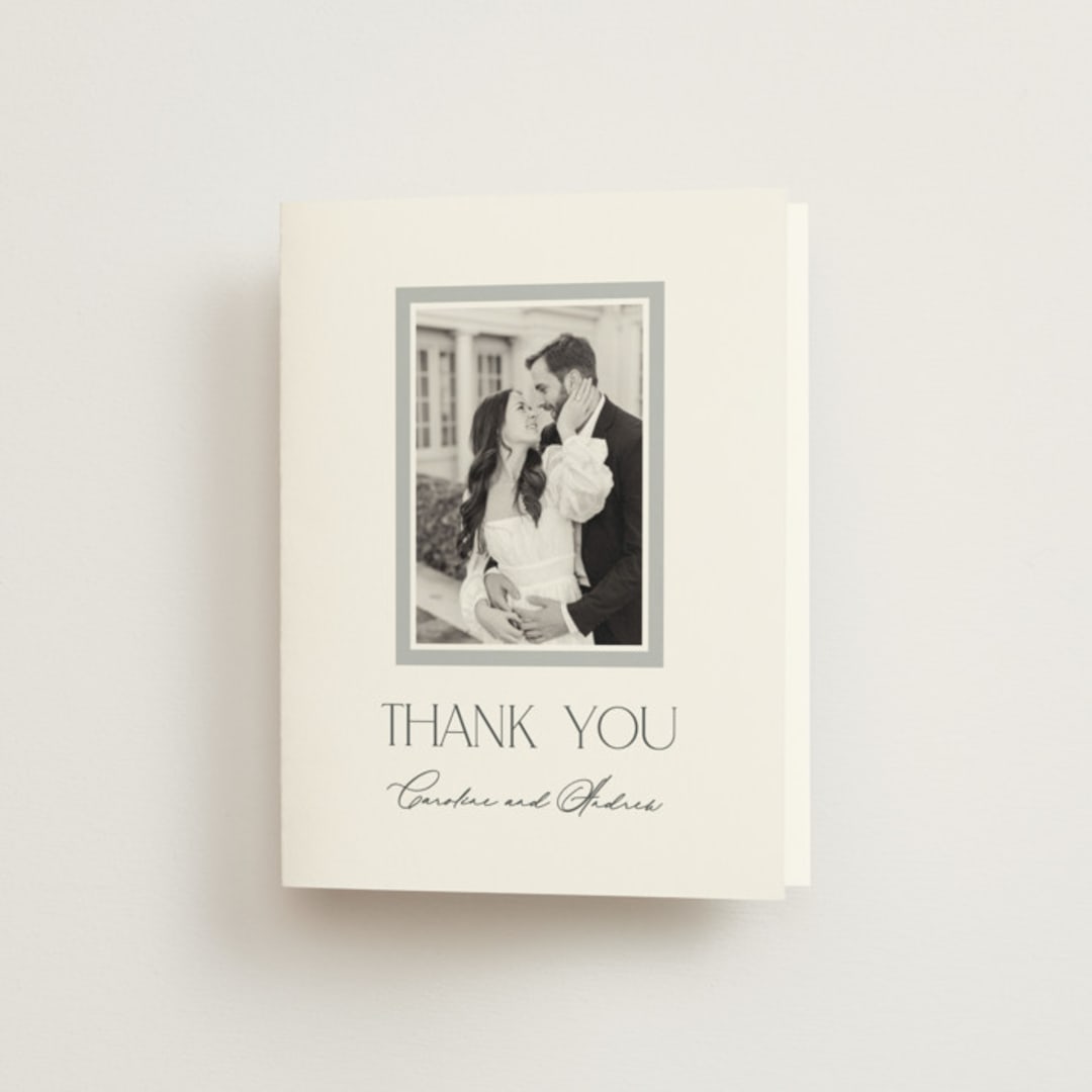 "Contemporary" - Wedding Thank You Cards in Cotton by Vanessa Doyle - Front