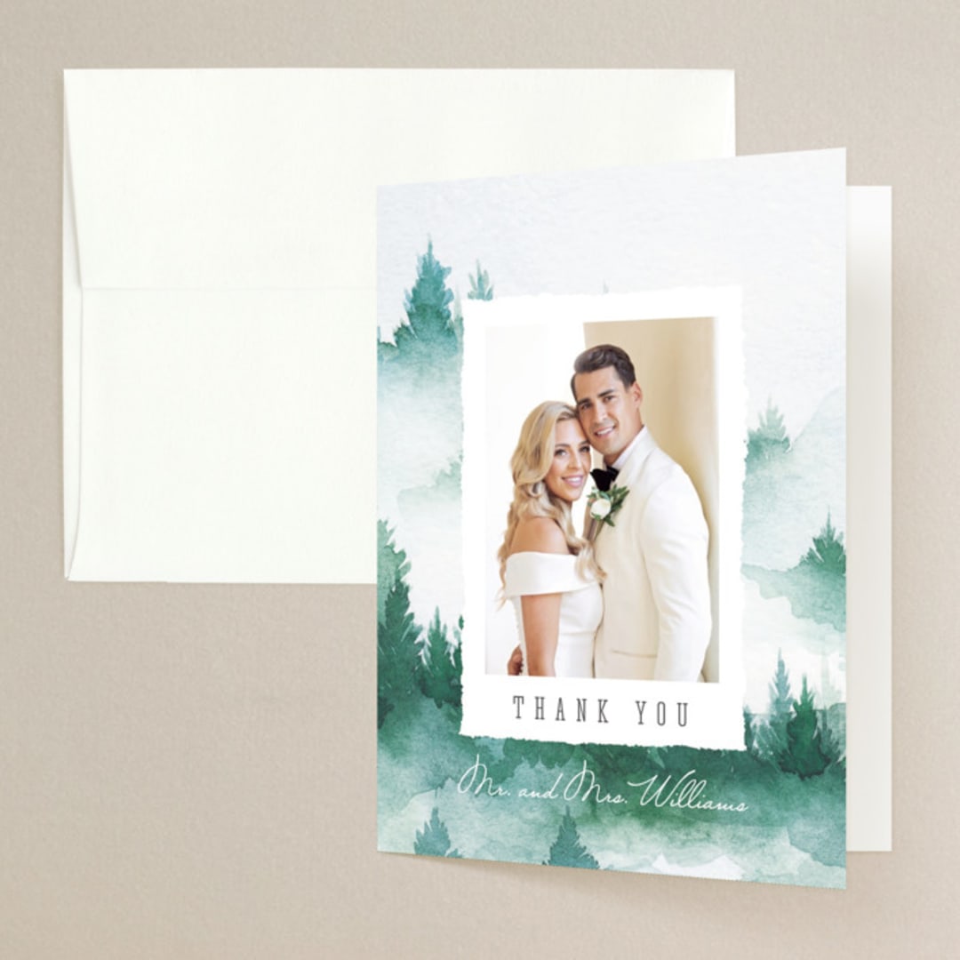"Forest air" - Wedding Thank You Cards in Forest by Yuliya Evseeva - Front