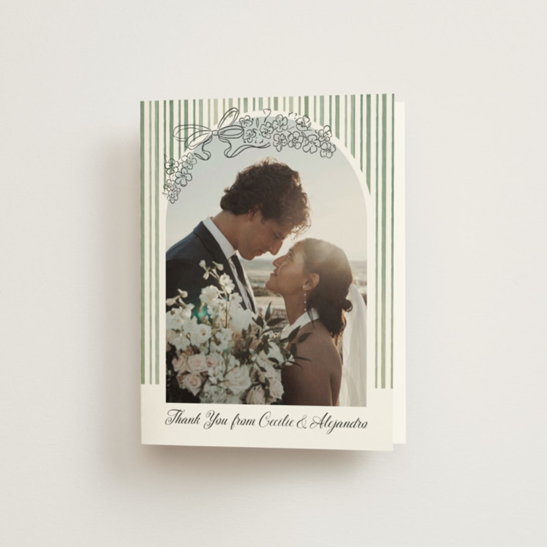 "Forget Me Nots" - Wedding Thank You Cards in Violet by Jenna Holcomb - Front