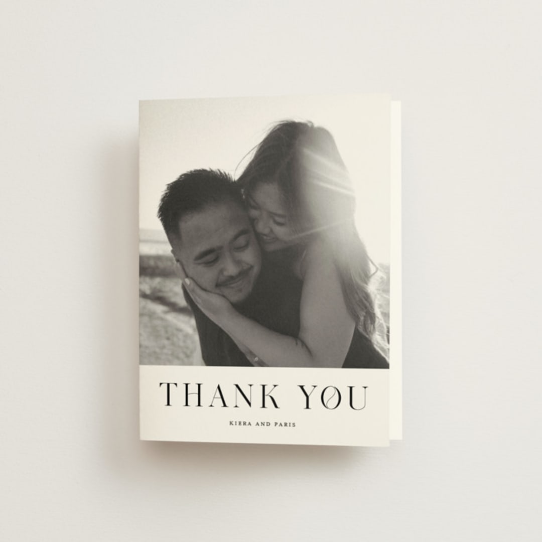 "Embellished Note" - Wedding Thank You Cards in Tuxedo by tuldok - Front