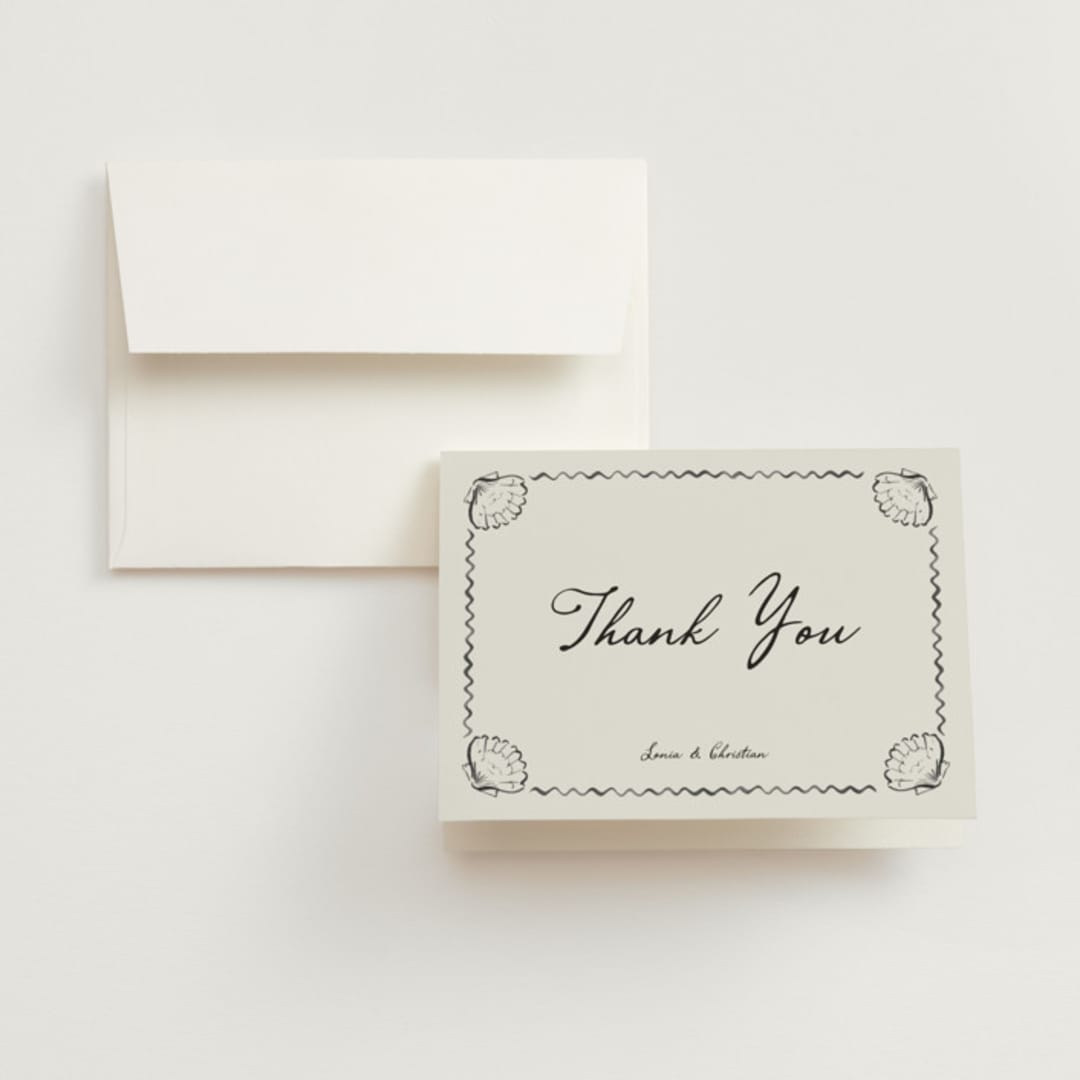 "Puglia" - Wedding Thank You Cards in Rock by Pati Cascino - Front