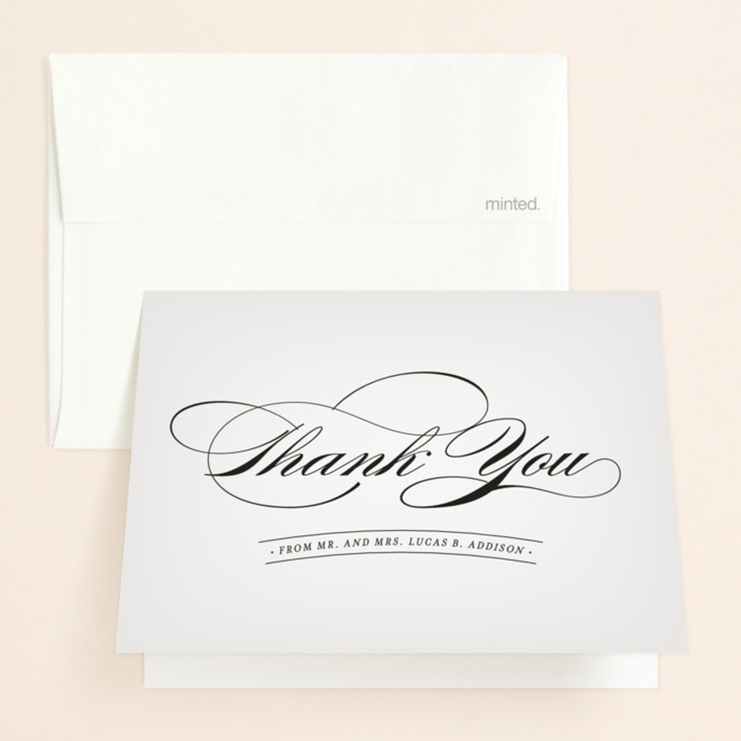 "Big City - Philadelphia" - Wedding Thank You Cards in Light Taupe by Hooray Creative - Front