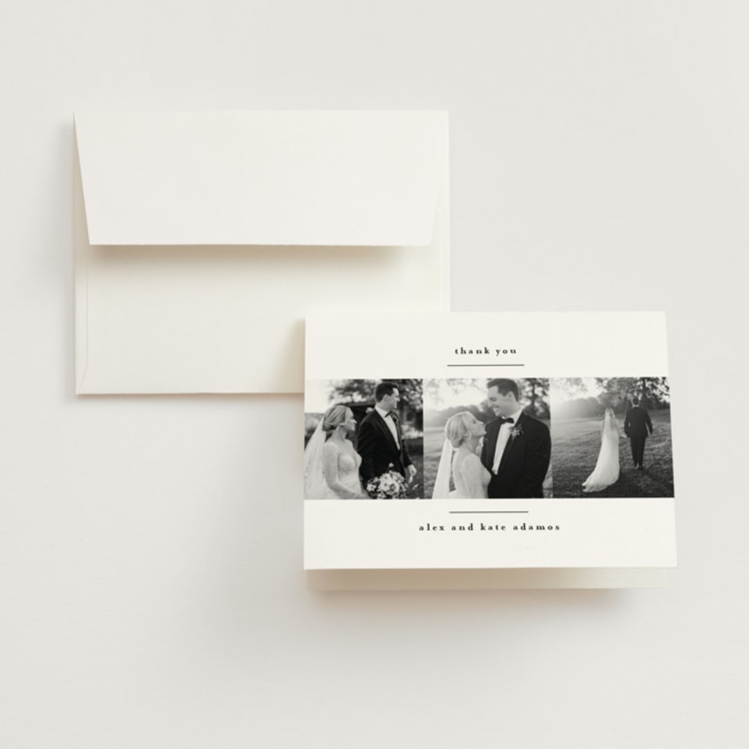 "modern minimalist" - Wedding Thank You Cards in Crisp Snow by Kate Ross - Front