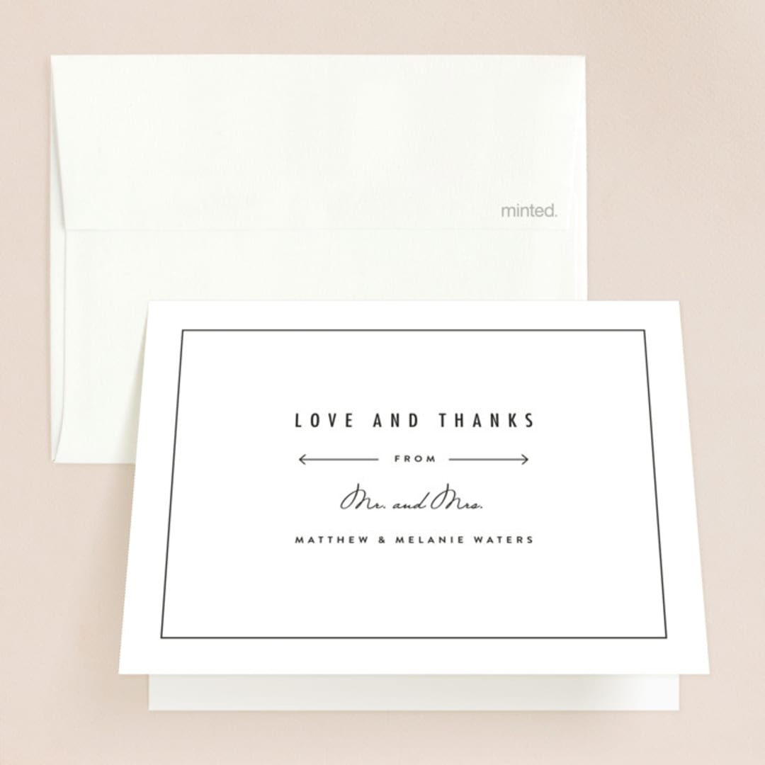 "Between the Lines" - Wedding Thank You Cards in Blazer by Fine and Dandy Paperie - Front
