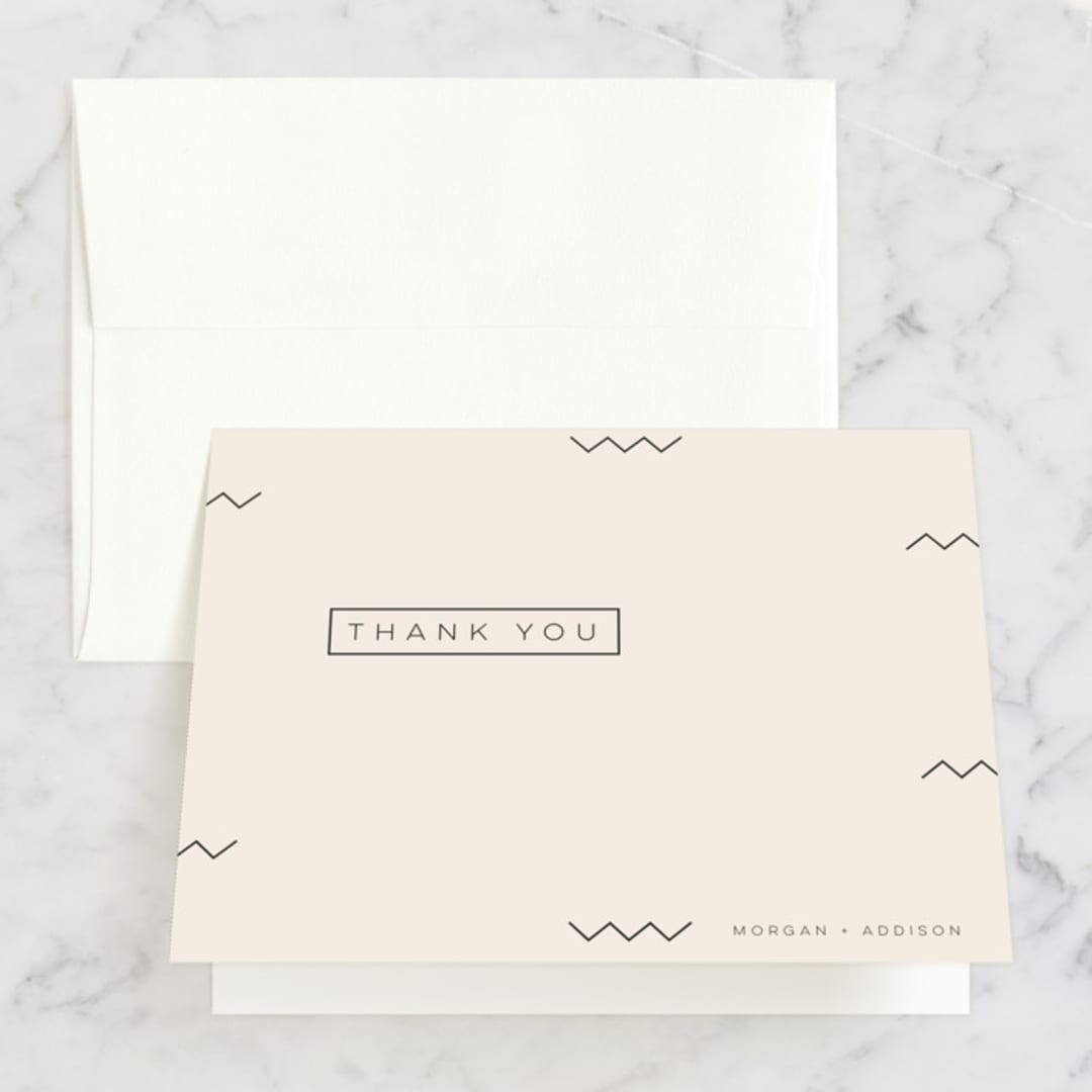 "adagio" - Wedding Thank You Cards in Lilac by Meg Gleason - Front