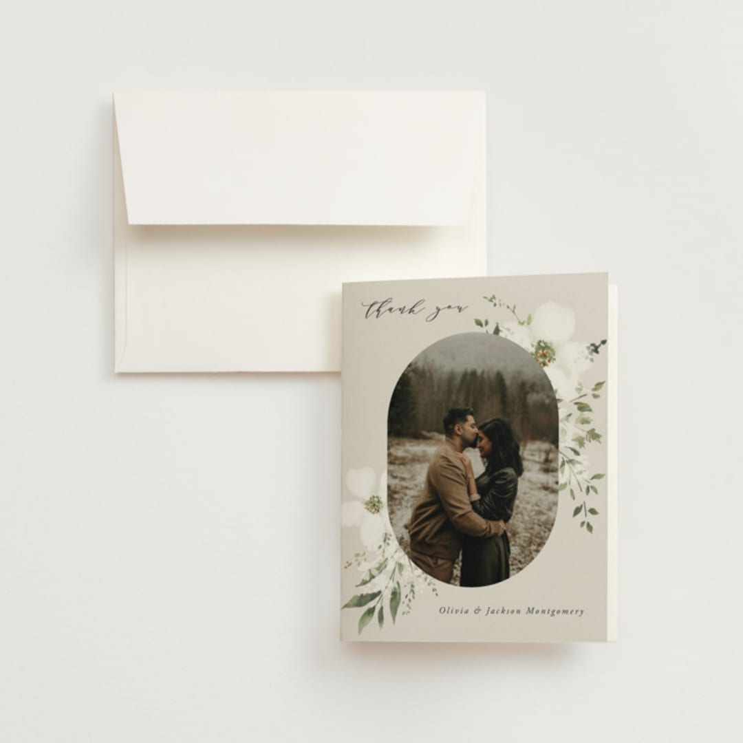 "Verde" - Wedding Thank You Cards in Meadow by Petra Kern - Front