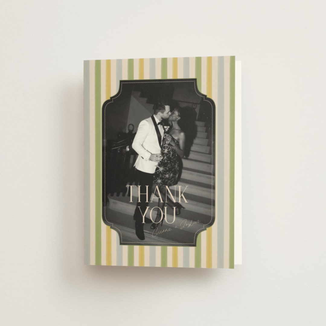 "The Gallery" - Wedding Thank You Cards in Summer Citrus by Vera Lim - Front