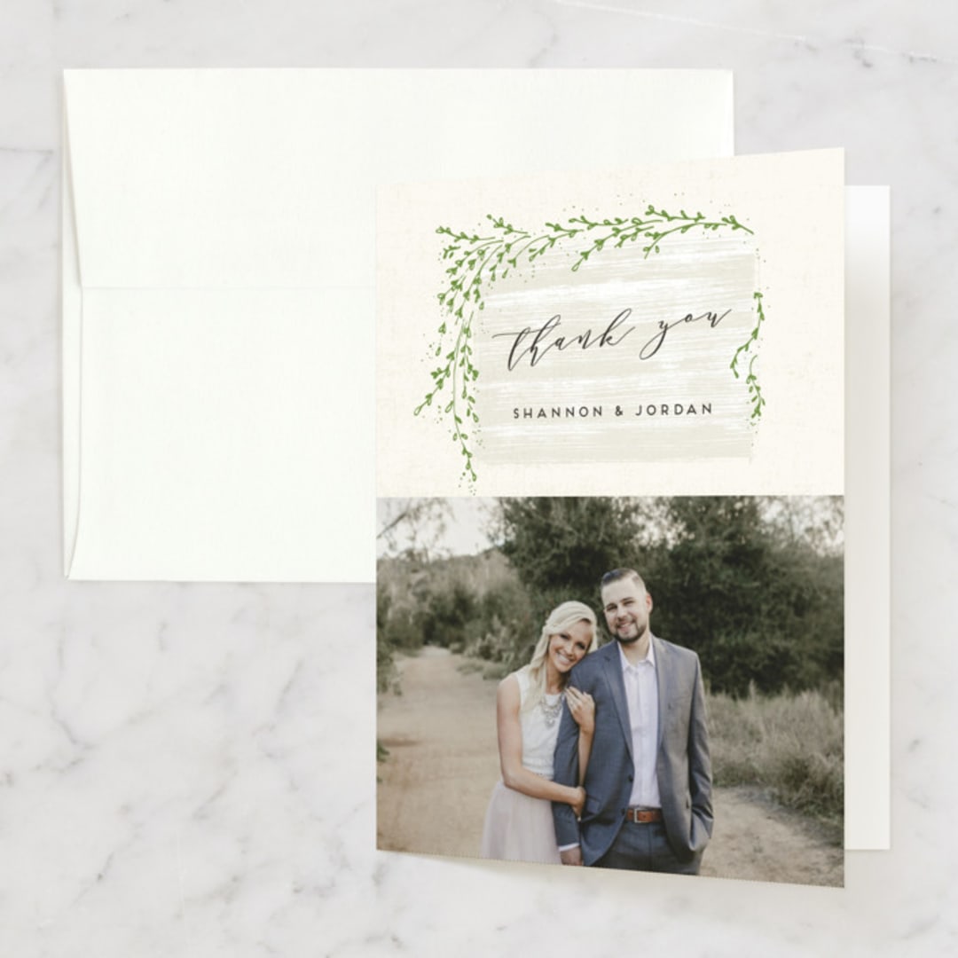 "winona" - Wedding Thank You Cards in Cream by chocomocacino - Front