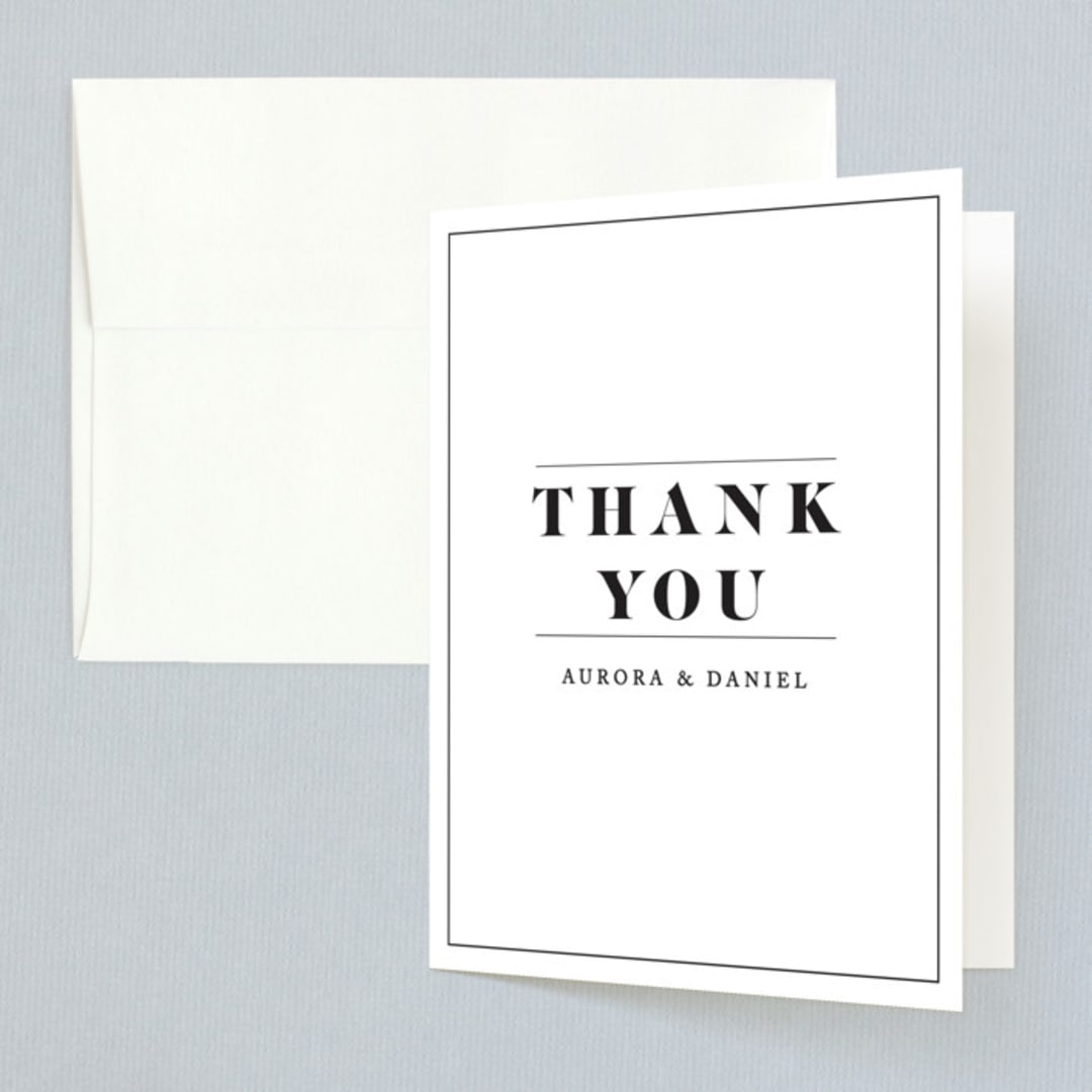 "Prelude" - Wedding Thank You Cards in Vanilla by Nazia Hyder - Front