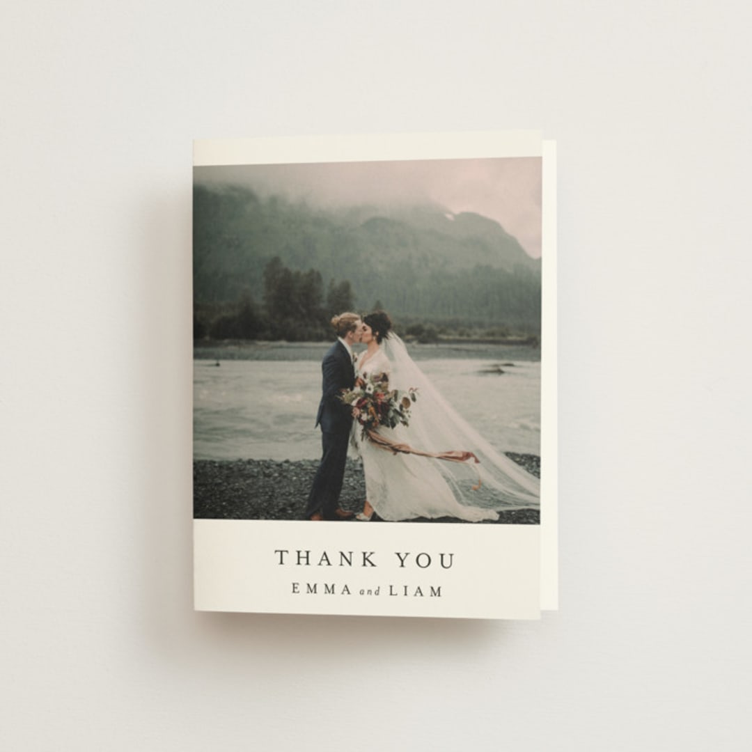 "A Thousand Years" - Wedding Thank You Cards in Classic White by Design Lotus - Front