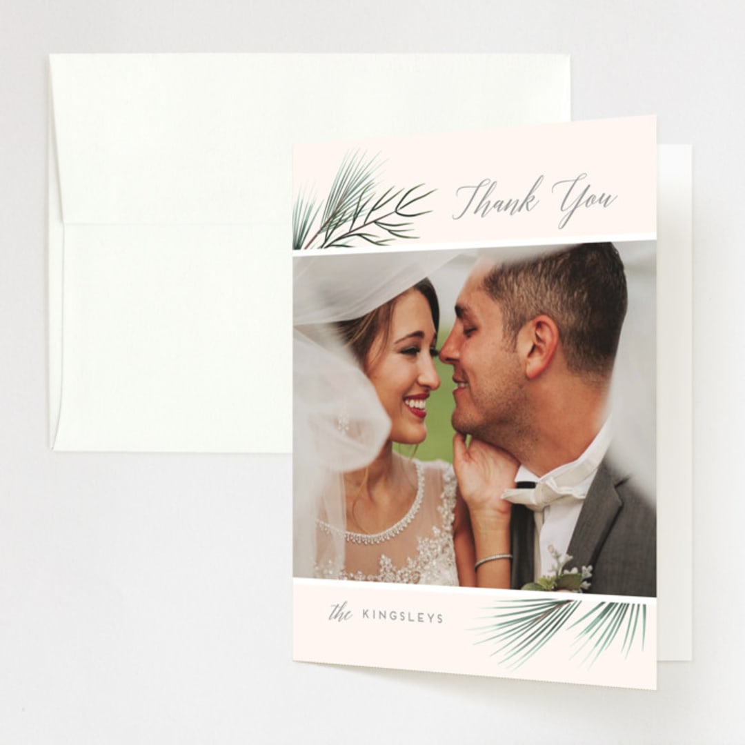"Winterelle" - Wedding Thank You Cards in Cornflower by Petra Kern - Front