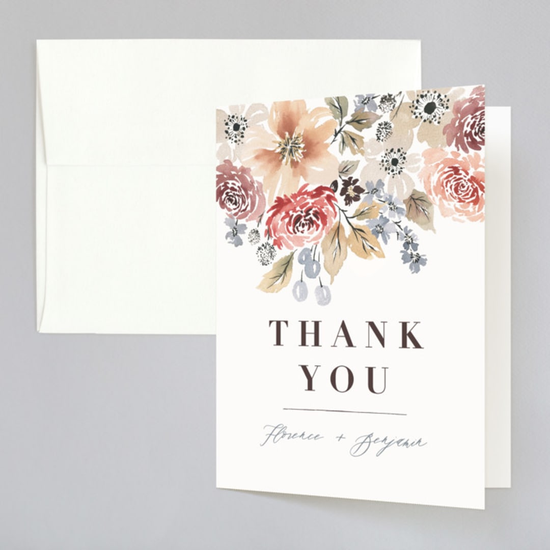 "Wildflower Garden" - Wedding Thank You Cards in Meadow by Wildfield Paper Co - Front