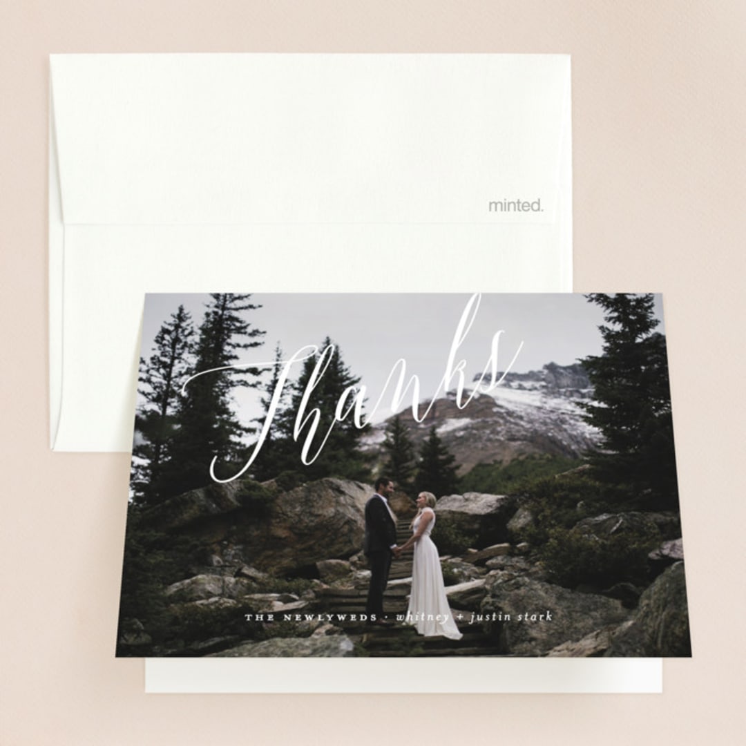 "Signed" - Wedding Thank You Cards in Pearl by Roxy Cervantes - Front