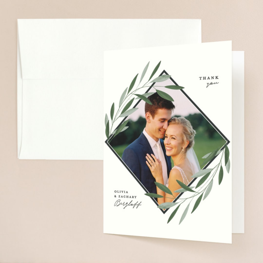 "Oliviers" - Wedding Thank You Cards in Spring by Gwen Bedat - Front