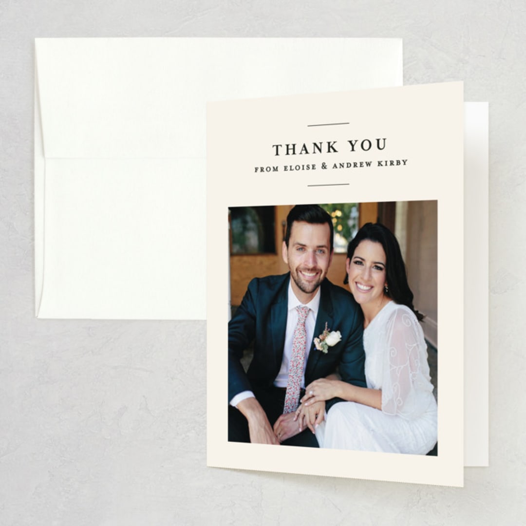 "a grand day" - Wedding Thank You Cards in Vanilla by Lea Delaveris - Front