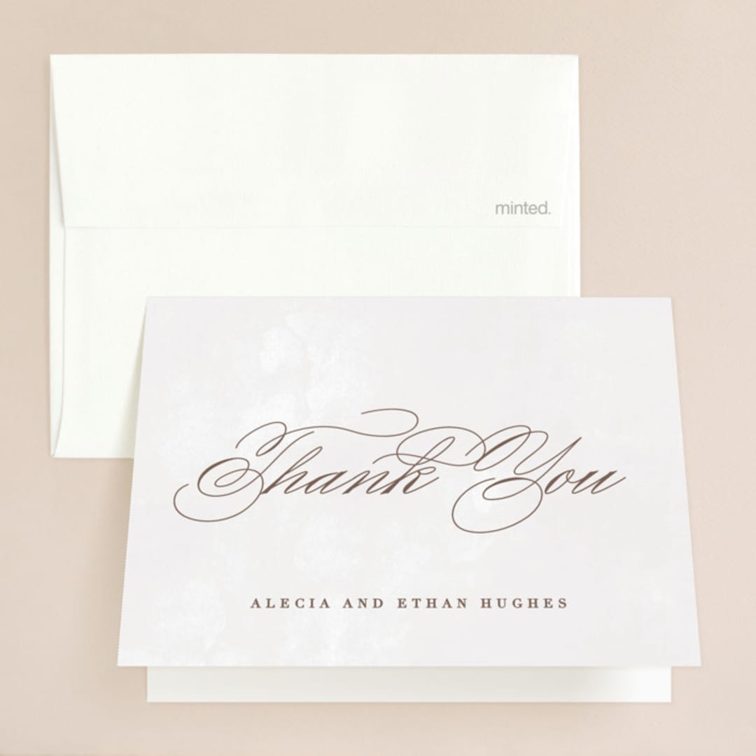 "Sonesta" - Wedding Thank You Cards in Mineral by Hooray Creative - Front