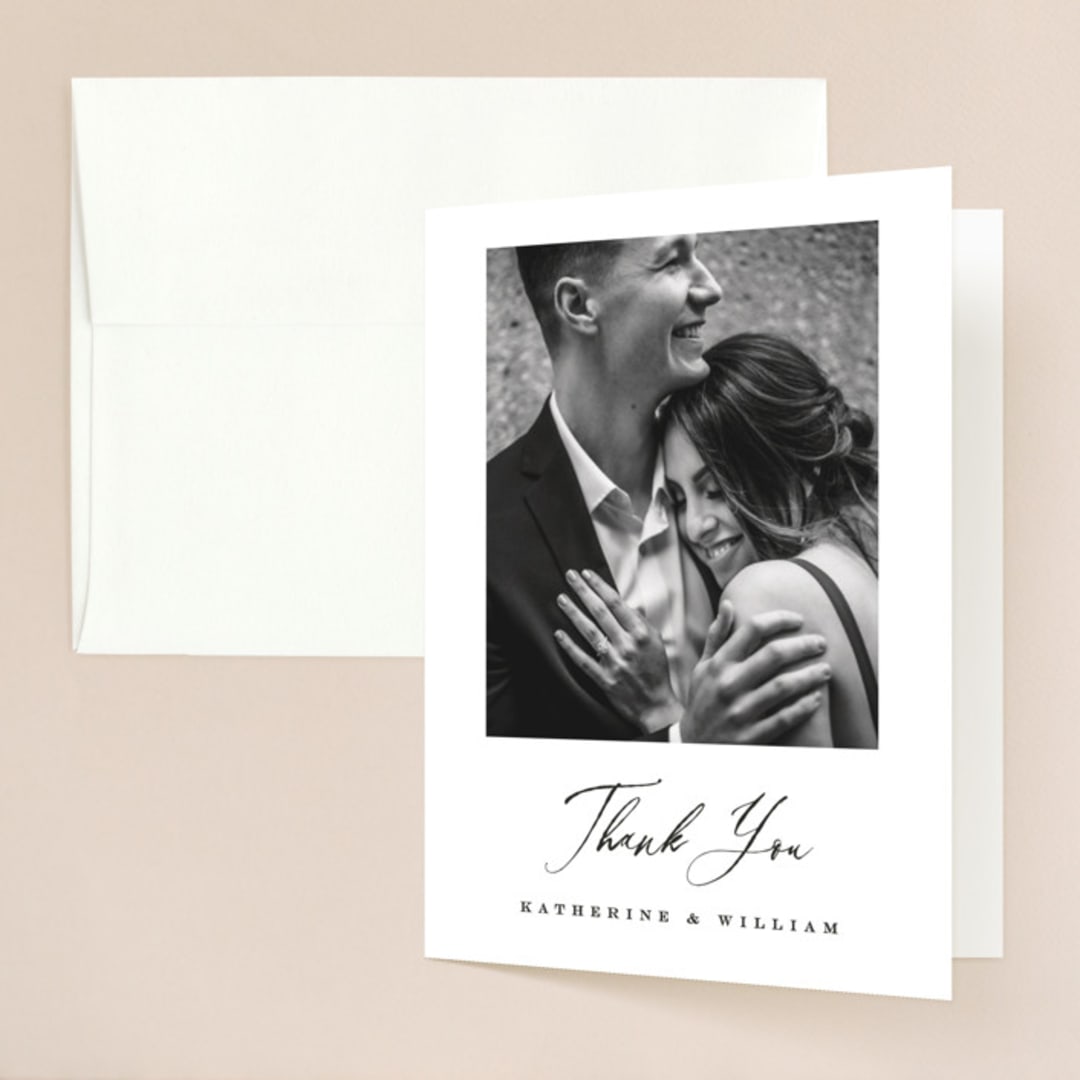 "Ridgeline" - Wedding Thank You Cards in Ivory by Eric Clegg - Front