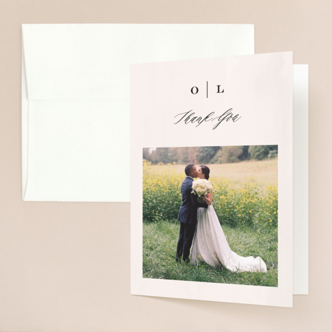 "Crush" - Wedding Thank You Cards in Buttery by Carolyn MacLaren - Front