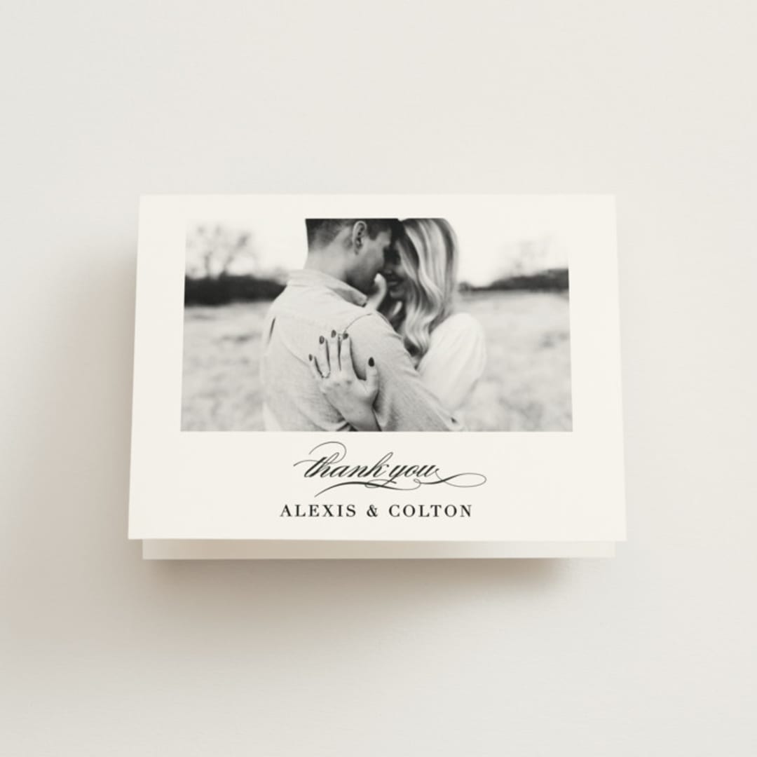 "Charming" - Wedding Thank You Cards in Pearl by AK Graphics - Front