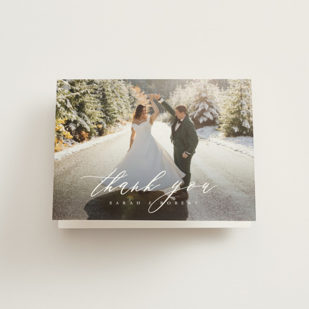 "Corison" - Wedding Thank You Cards in Classic by Kelly Schmidt - Front