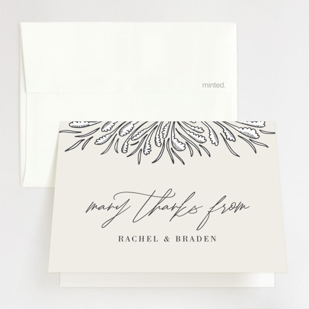 "FancySchmancy" - Wedding Thank You Cards in Classic by Jen Owens - Front