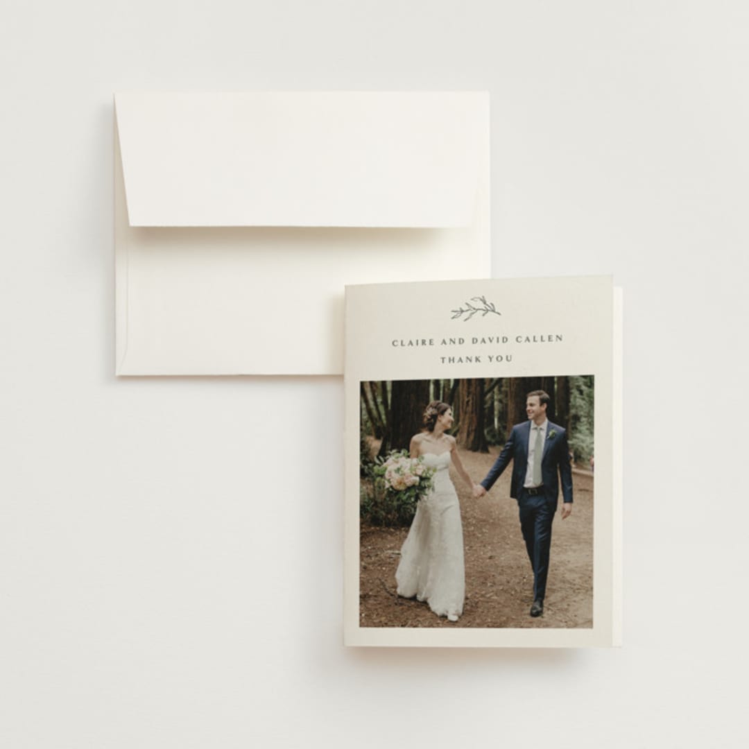 "Sketch" - Wedding Thank You Cards in Cloud by Sara Hicks Malone - Front
