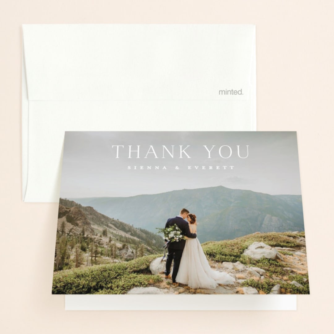 "Sienna" - Wedding Thank You Cards in Sugar by Jessica Williams - Front
