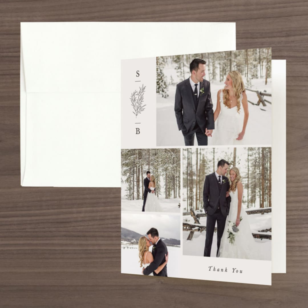 "Herb Garden" - Wedding Thank You Cards in Taupe by Sarah Brown - Front