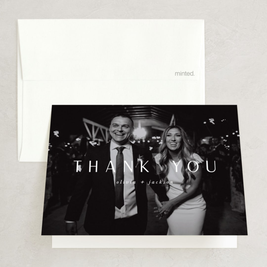 "Blueridge" - Wedding Thank You Cards in Ocean by Leah Bisch - Front