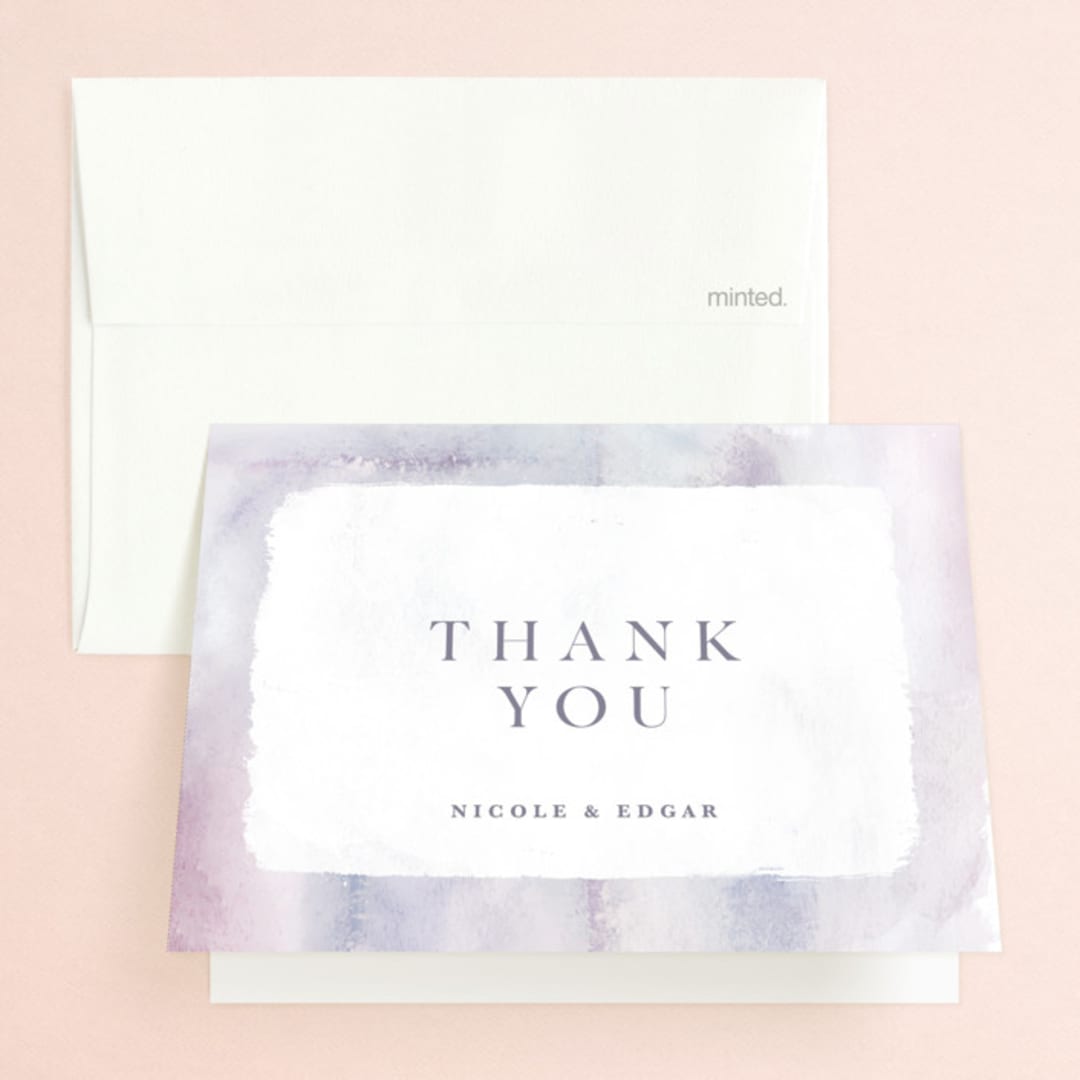 "Lavender fields" - Wedding Thank You Cards in Lavender by Hooray Creative - Front