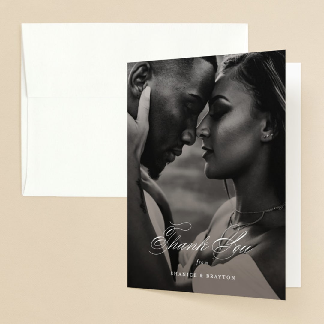 "Soft Overlay" - Wedding Thank You Cards in Cloud by Mansi Verma - Front