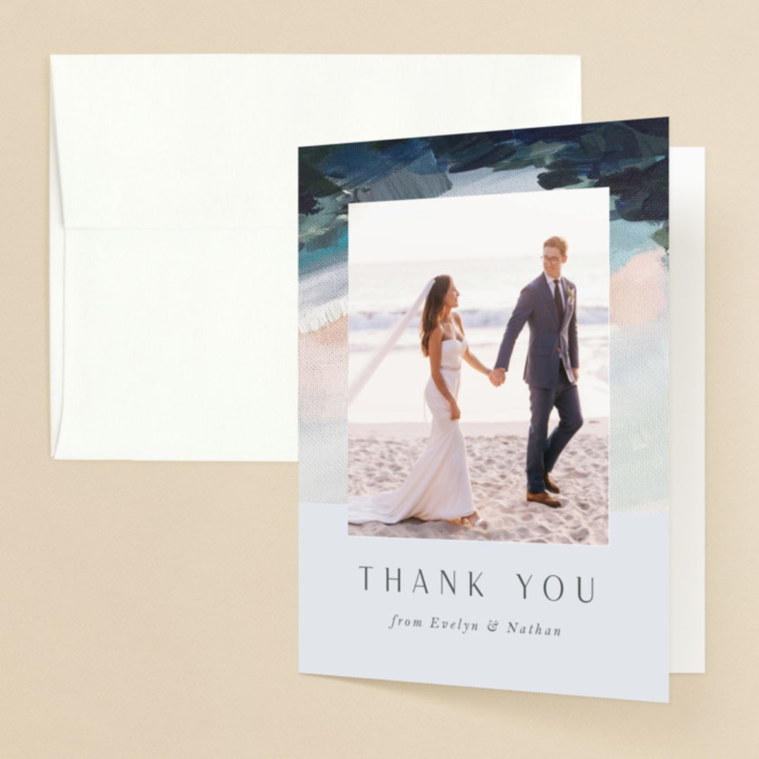 "Evelyn" - Wedding Thank You Cards in Capri by Nicole Walsh - Front