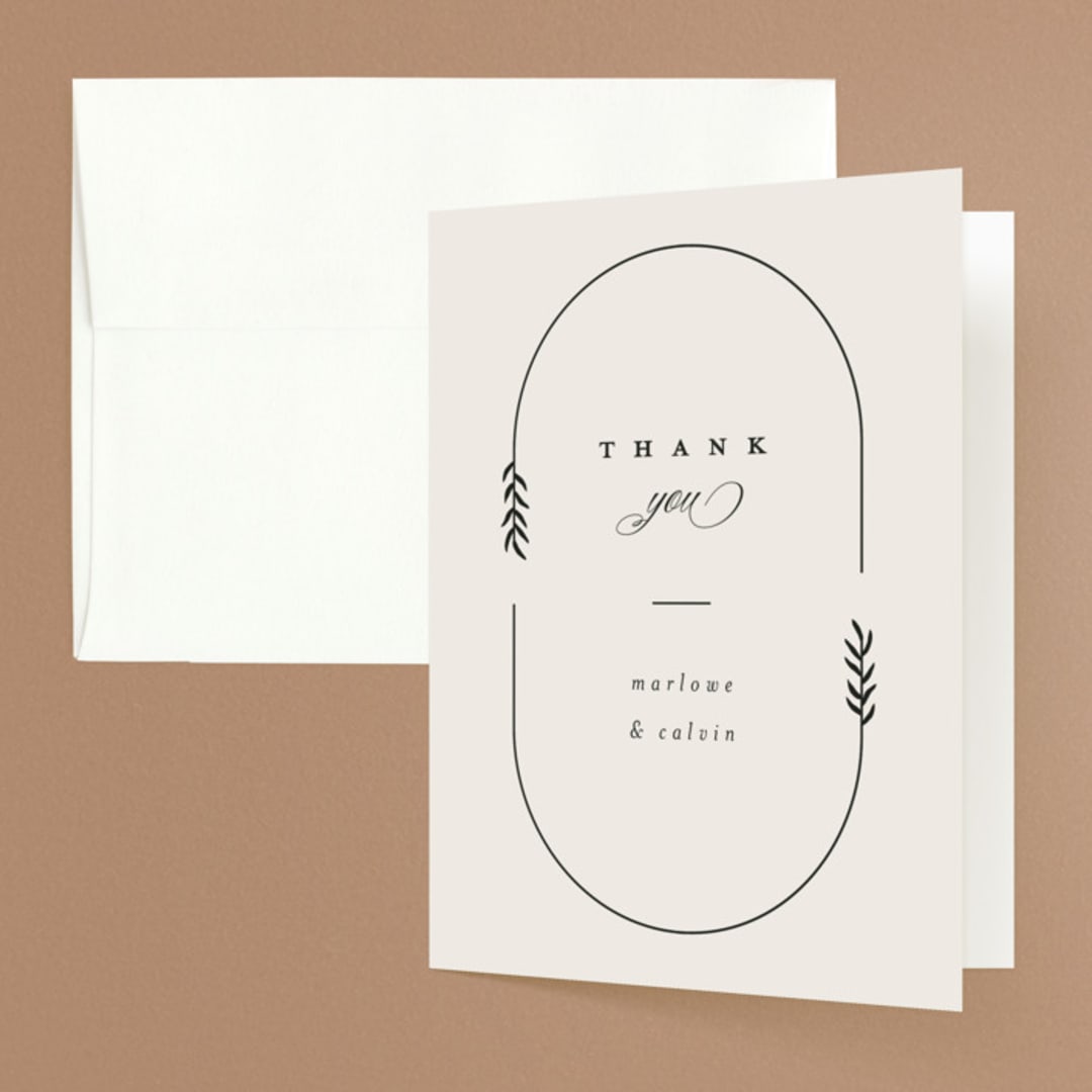 "Surround" - Wedding Thank You Cards in Ivory by Brianne Larsen - Front