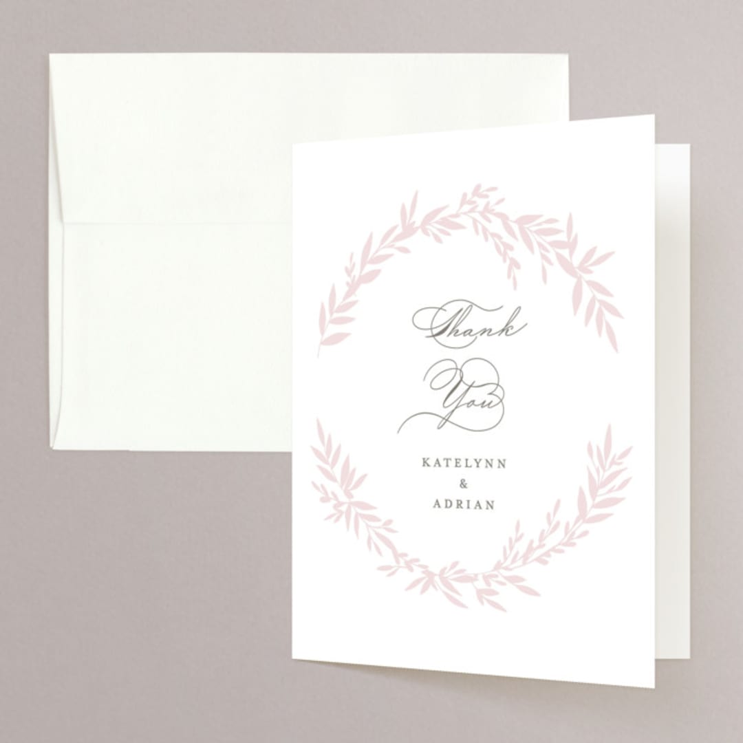 "Gathered" - Wedding Thank You Cards in Blossom by Kimberly FitzSimons - Front