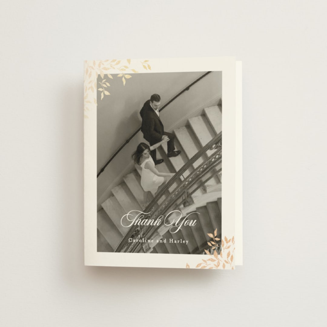 "Aperol" - Wedding Thank You Cards in Chiffon by Kristie Kern - Front