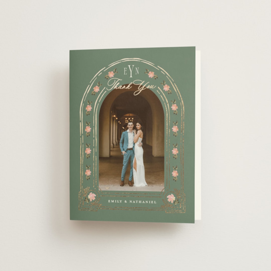 "Princess" - Wedding Thank You Cards in Pine by Claudia Orengo - Front