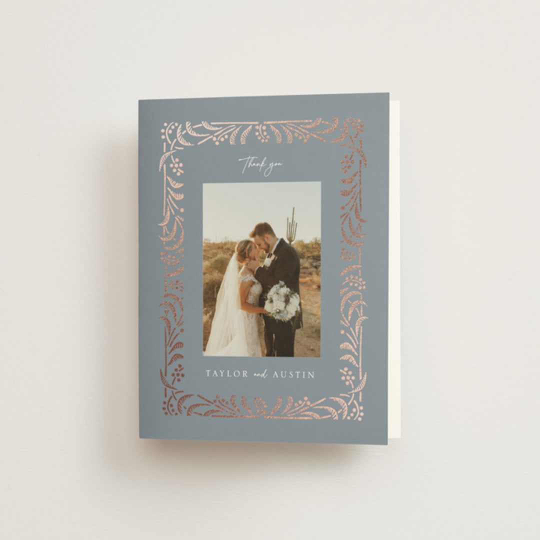 "Riviera" - Wedding Thank You Cards in Horizon by Leia Matt - Front