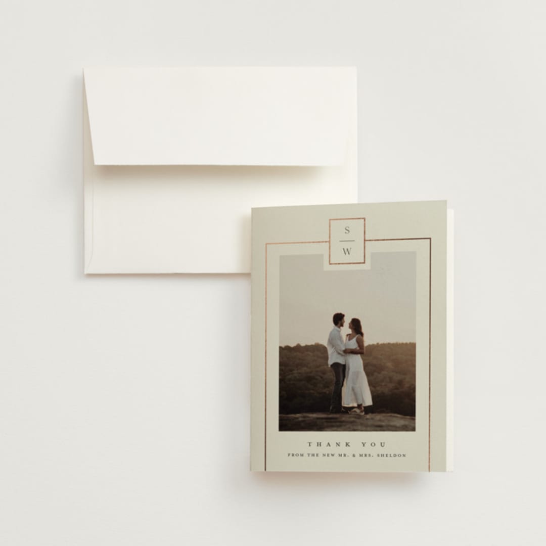 "Elegant Station" - Wedding Thank You Cards in Ivory by Stacey Meacham - Front