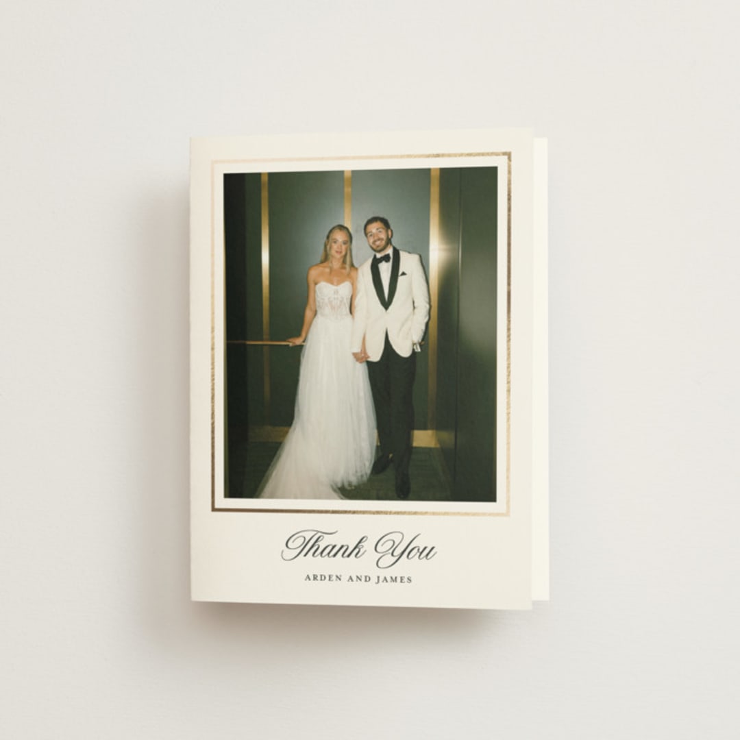 "Opulence" - Wedding Thank You Cards in Pearl by Stacey Meacham - Front