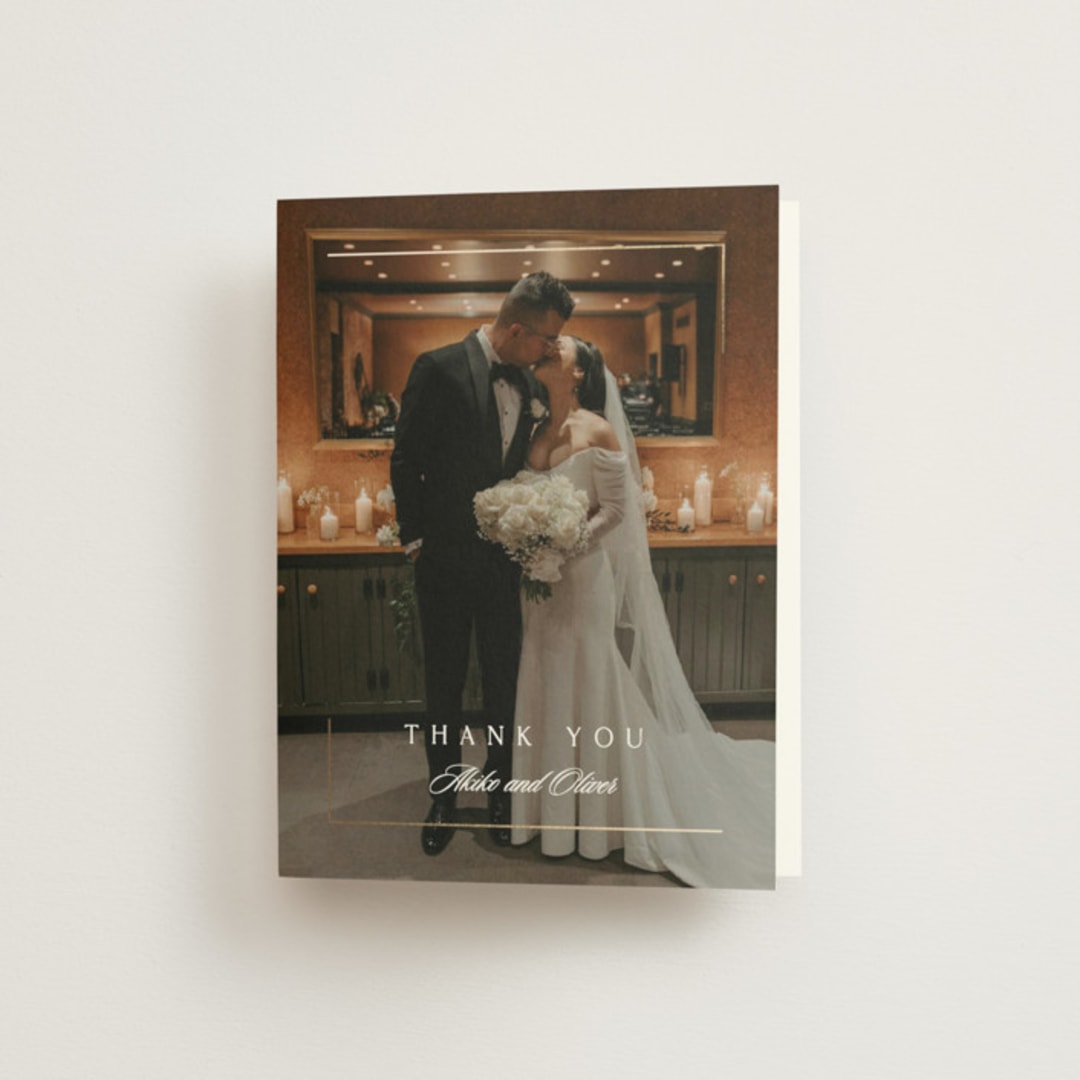 "The Gallery" - Wedding Thank You Cards in Quartz by Kristie Kern - Front