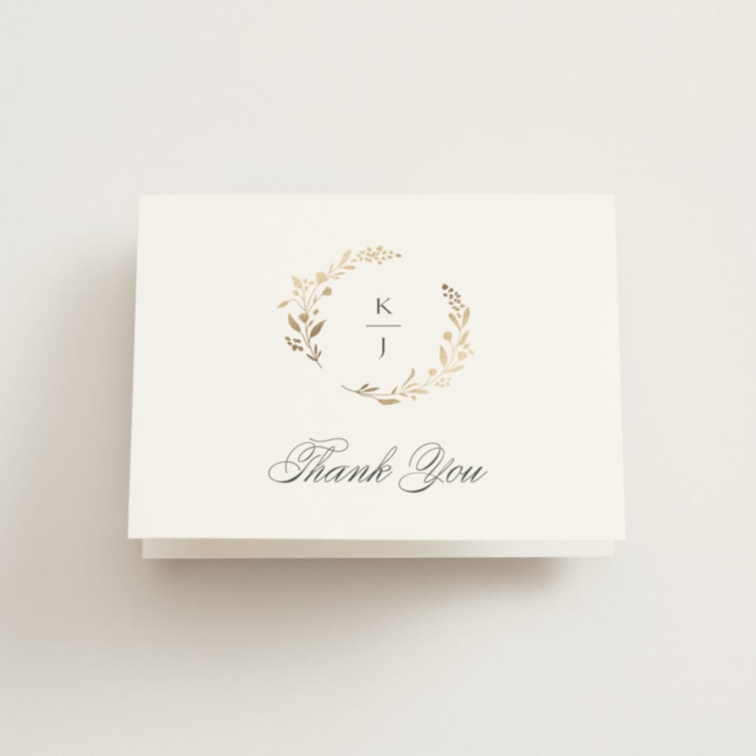 "Embrace" - Wedding Thank You Cards in Cloudy by Jennifer Postorino - Front