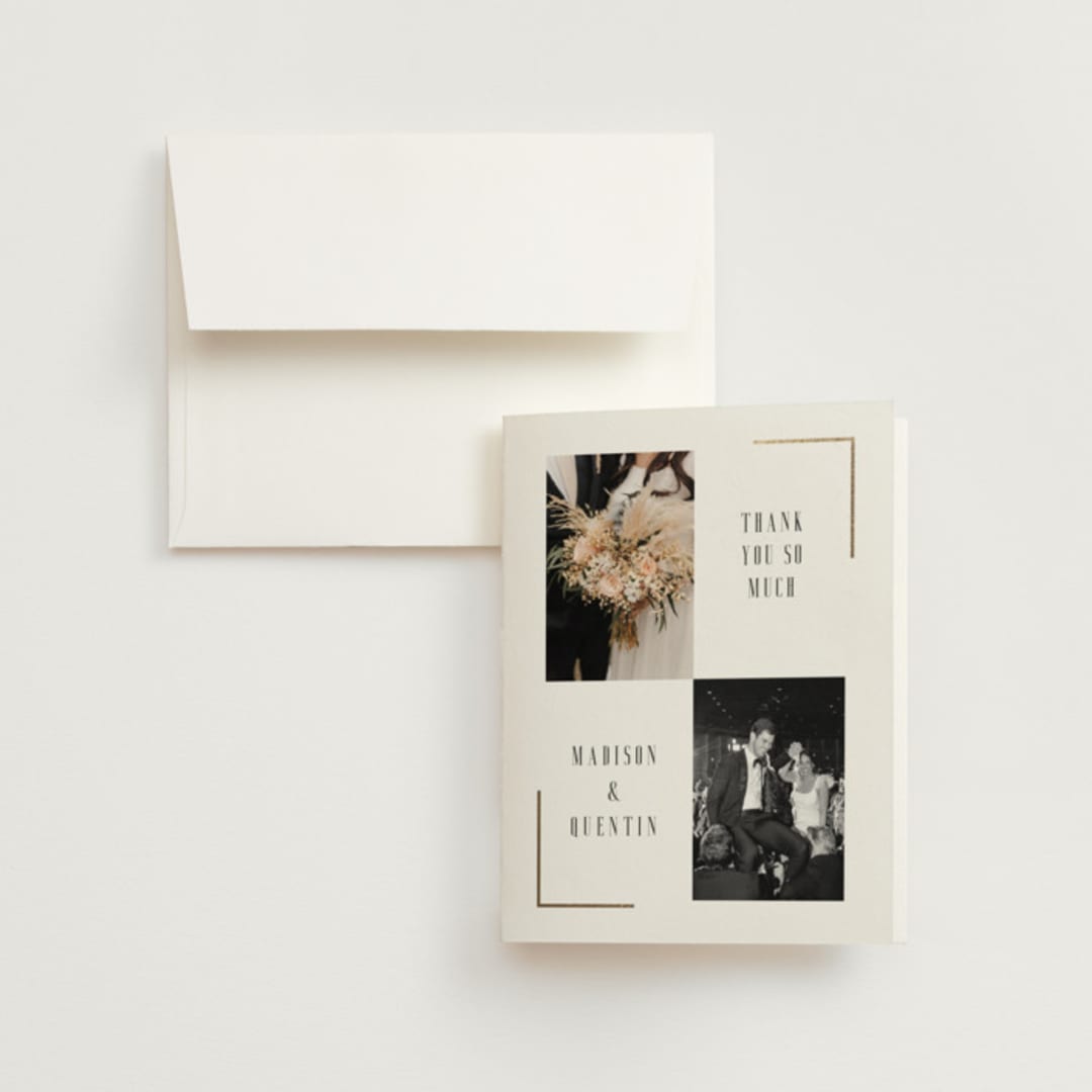 "Documentary" - Wedding Thank You Cards in Lily by Heather Schertzer - Front