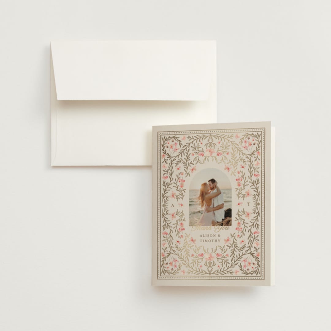 "Victorian" - Wedding Thank You Cards in Versailles by Claudia Orengo - Front