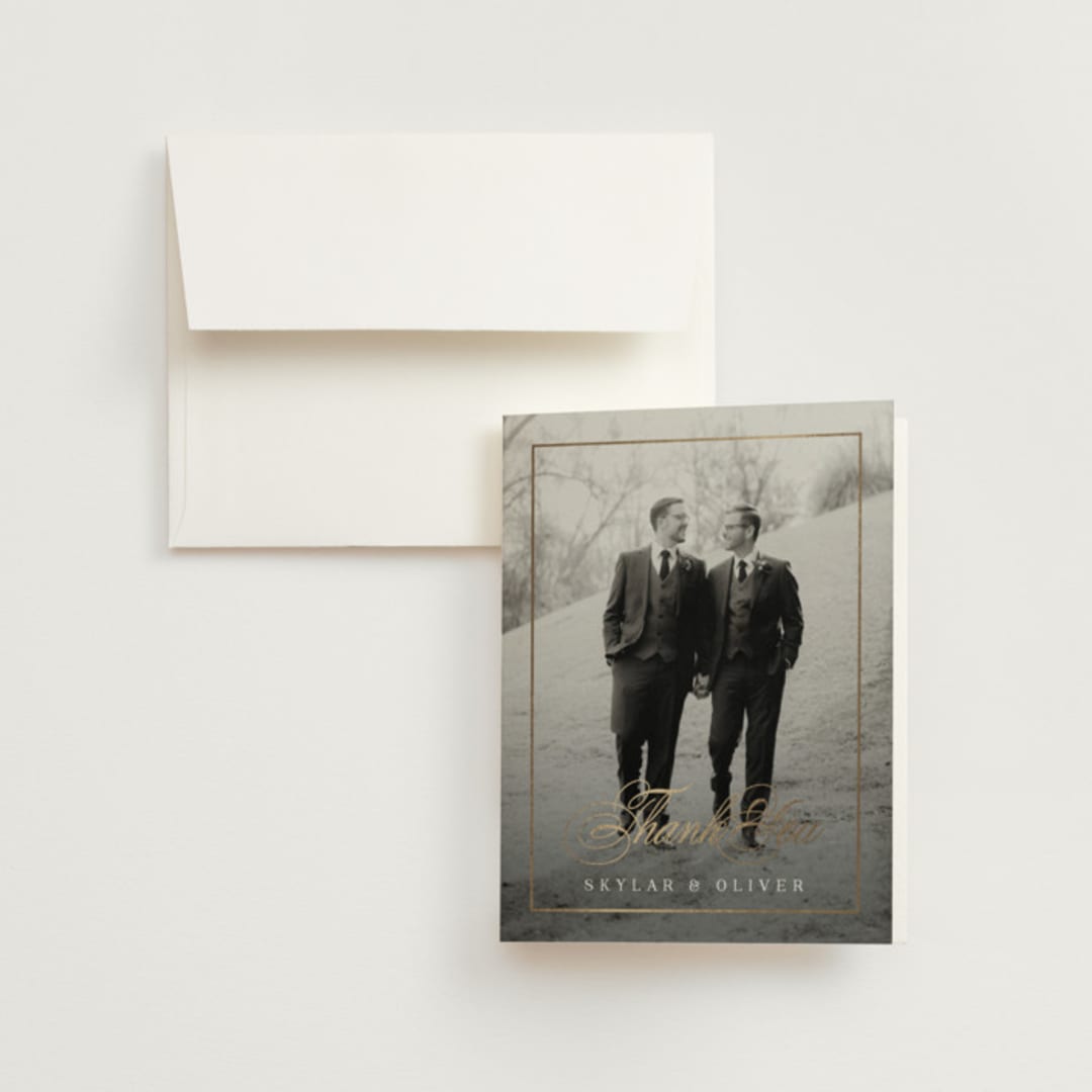 "Bianca" - Wedding Thank You Cards in Sugar by Jessica Williams - Front